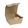 312-PACK OF Container Food Pactiv Corp. EarthChoice Tamper Evident OneBox - 4.5" x 4.5" x 2.5" Kraft Paper Food Container