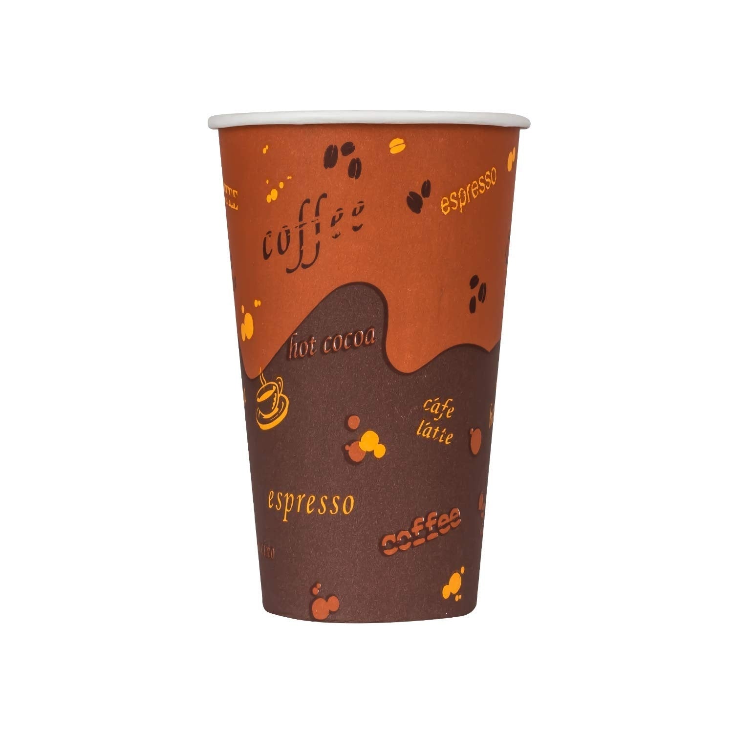 1000-PACK OF Cup Paper [1000 Pack] Karat Paper Hot Cups, 16 oz Coffee Cups, Stock Print (C-K516)