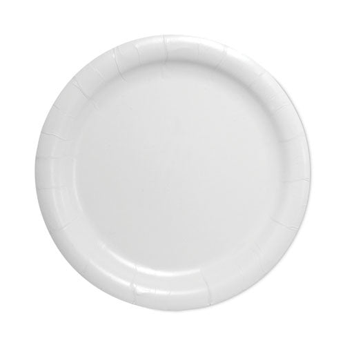 500-PACK OF PLATE PAPER CLAY-COATED, WHITE
