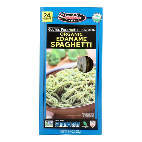 12-PACK OF Pasta Spaghetti Edamame Organic Seapoint 7.05 oz