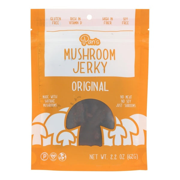 6-PACK OF Plantbased Jerky Mushroom Original Pan's 2.2 oz