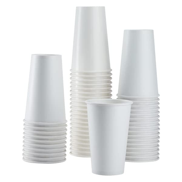 1000-PACK OF Cup Paper Karat Paper Cups [16oz - 1000 pcs] , White (C-KCP16W, 90mm)