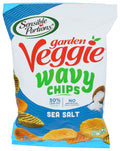12-PACK OF SNACK VEGETABLE WAVY CHIPS, SEA SALT