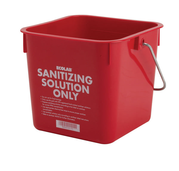1 EA-PACK OF PAIL SANITIZING KLEEN RED 3QT