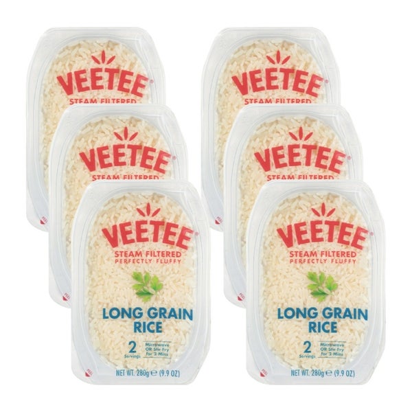 6-PACK OF Rice Long Long Grain Veetee 10.6 oz