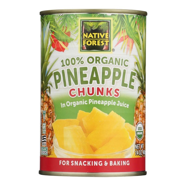6-PACK OF Pineapple Chunk Organic Native Forest 14 oz