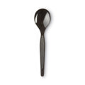 1000-PACK OF Cutlery Plastic Dixie Heavyweight Plastic Soup Spoons - 5-3/4 inch, Black - 1000 Count Carton for Catering and Events