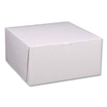 50-PACK OF Container Food SCT 1589 Non-Window Bakery Boxes - 12x12x6 Inch White/Brown Paper Boxes for Cakes, Pastries, and Cupcakes (50 Count)