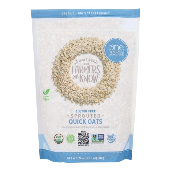 4-PACK OF Oat Quick One Degree Organic Foods 24 oz
