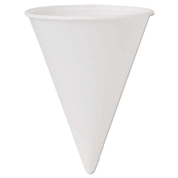 5000-PACK OF Cup Paper SOLO 4BR-2050 ProPlanet 4 oz. Compostable Cone Cold Water Paper Cups for Events and Offices