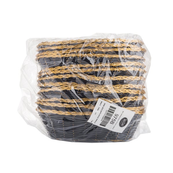 EA-PACK OF BASKET BREAD VINYL OVL BLK/GLD
