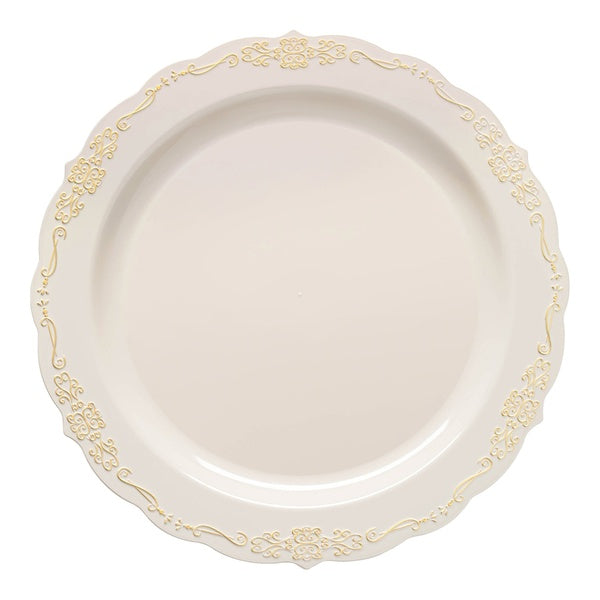 24-PACK OF Plate Appetizer 7.5" Vintage Plastic