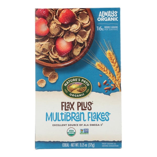 12-PACK OF CEREAL ORGANIC FLAX PLUS MULTI-BRAN FLAKES