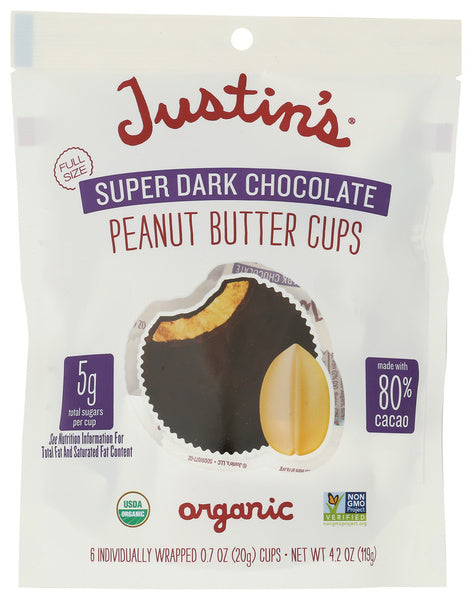 6-PACK OF Chocolate Cup Justins 4.2 oz