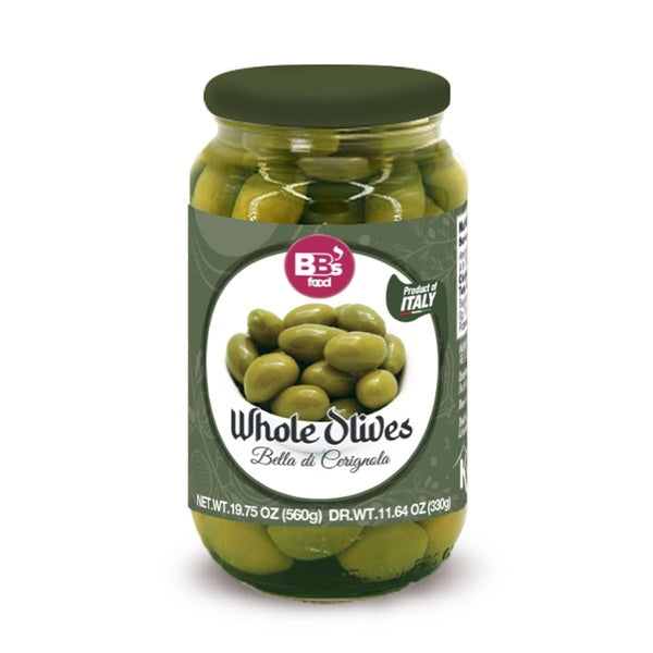 6-PACK OF Olive Italian whole Bella di Cerignola 560gr