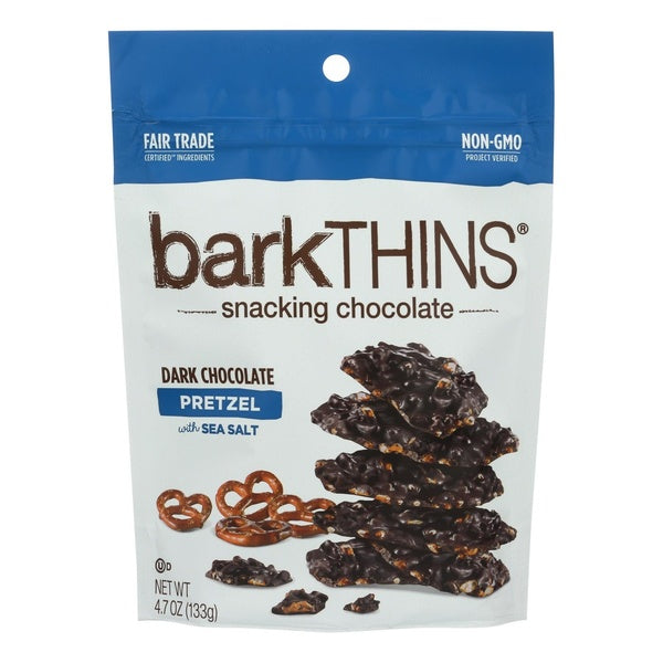 12-PACK OF Candy Chocolate Pretzel With Sea Salt Bark Thins 4.7 oz