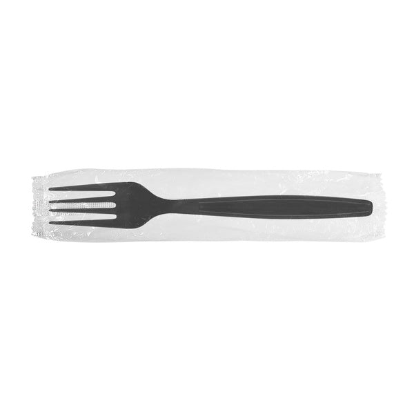 1000-PACK OF Fork Plastic Karat 1,000 ct PP Plastic Heavy Weight Forks Wrapped, Black
