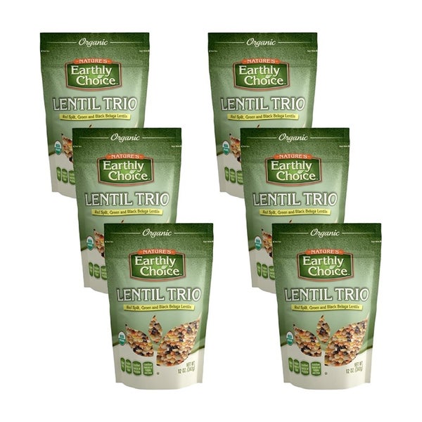 6-PACK OF Bean Lentil Trio Natures Earthly 12 oz