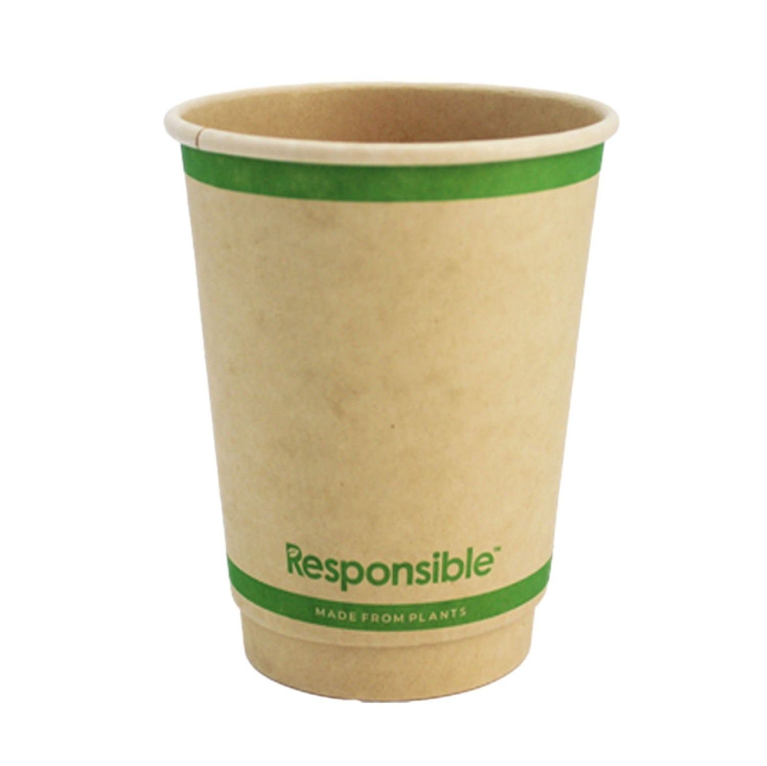 500-PACK OF CUP HOT COMPOSTABLE PAPER SQUAT SMOOTH INSULATED 12 OZ DISPOSABLE