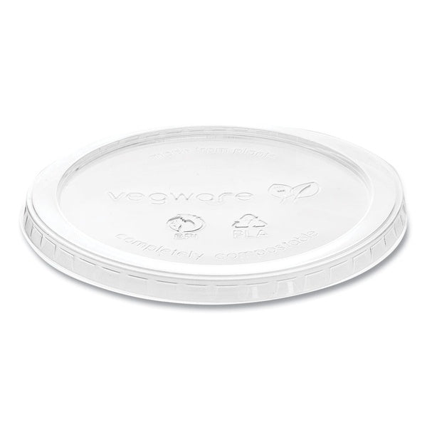 500-PACK OF Lid Plastic Vegware VDC-120H Compostable Plastic Round Deli Pot Lids - 8 oz to 32 oz (500 Count) - Eco-Friendly Food Storage Solution