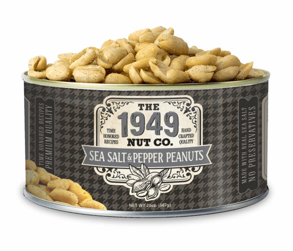 12-PACK OF Peanut Roasted Sea Salt + Pepper Lg 1949 Nut Company
