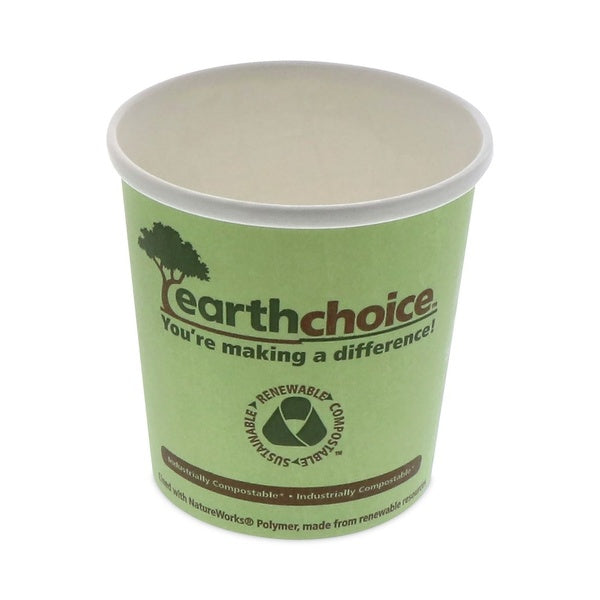 500-PACK OF Container Cmpstbl Pactiv Corp. EarthChoice 16 oz Compostable Paper Soup Cup - Eco-Friendly, Durable, and Convenient for Hot or Cold Foods