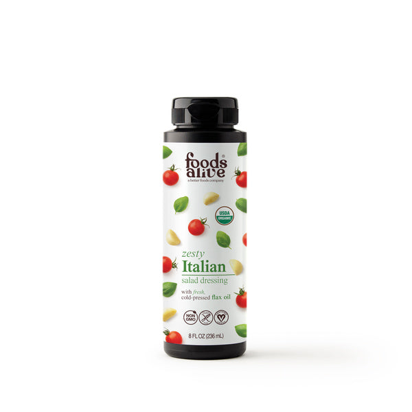 6-PACK OF Dressing Salad Zesty Italian, Foods Alive