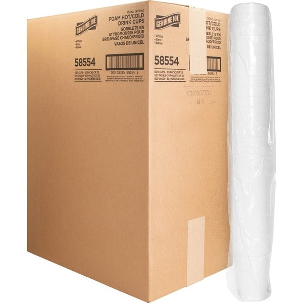 20-PACK OF CUP FOAM WHITE - 500 CUPS