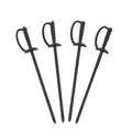 10000-PACK OF AmerCareRoyal RP147BK 6-Inch Black Plastic Sword Picks - 10,000 Count Carton for Parties and Events
