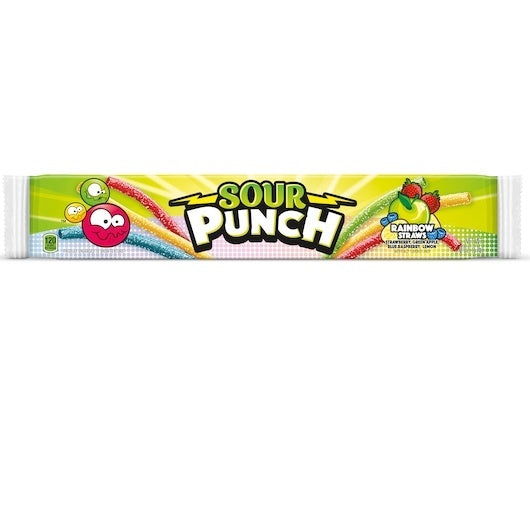 288-PACK OF Rainbow Straws Gummy Candy Sour Punch, 12 - 24 - 2 Oz