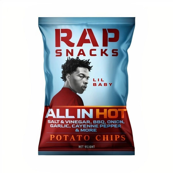 60-PACK OF Potato Chip All In Hot (Lil Baby), Rap Snacks