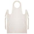 5-PACK OF APRON POLY EMBSD WHT 28X46 COM