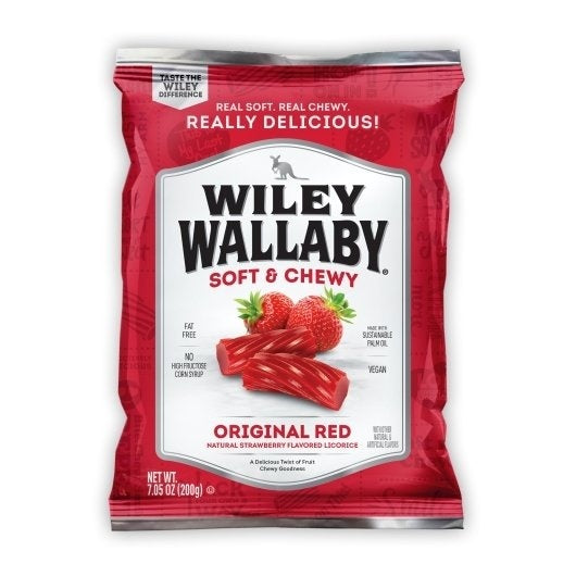 12-PACK OF Aussie Red Licorice Wiley Wallaby, 12 - 7.05 Oz