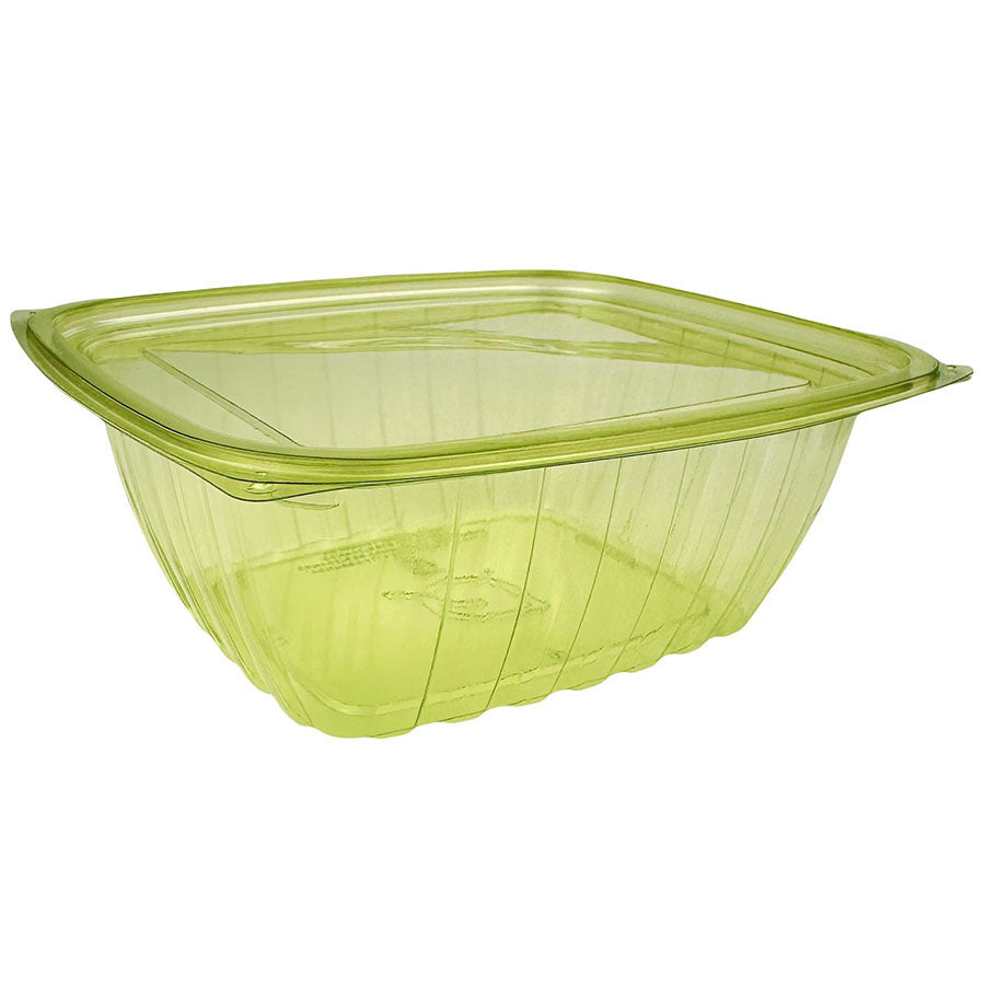 200-PACK OF Container To Go Vegware Compostable 32 oz PLA Deli Containers & Lids w/ Green Tint | 200 count