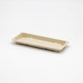 50-PACK OF Fiber Natural 8.7x3.5x0.6 Sushi Rectangular Compostable Container 800 counts