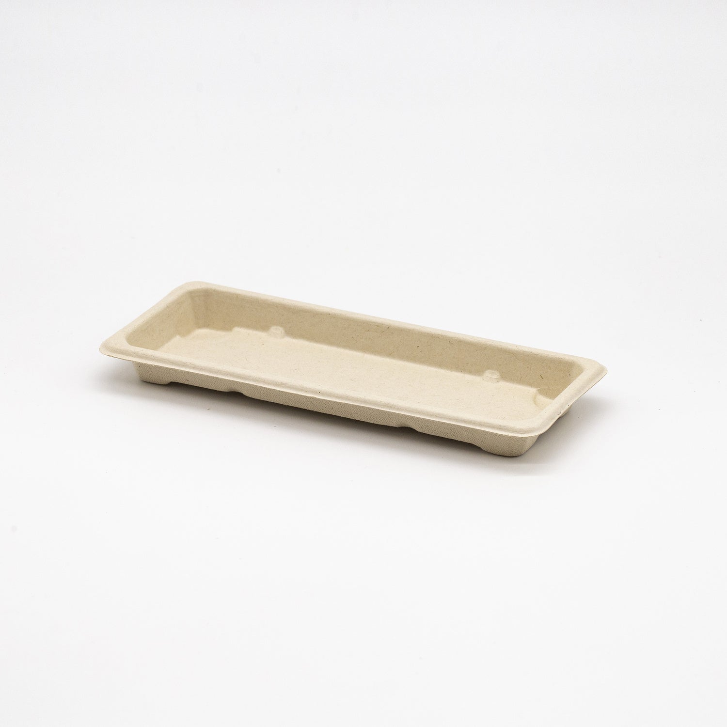 50-PACK OF Fiber Natural 8.7x3.5x0.6 Sushi Rectangular Compostable Container 800 counts