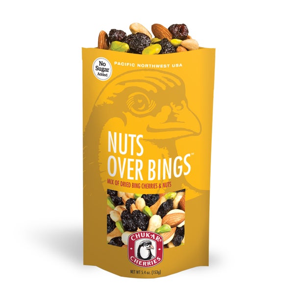 12-PACK OF Snack Trail Mix Nuts Over Bings, Chukar Cherry