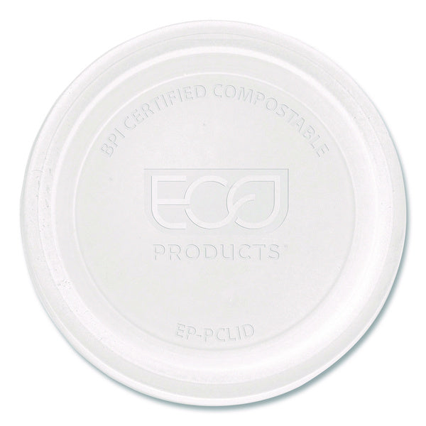 2000-PACK OF Eco-Products EP-PCLID Compostable PLA Plastic Portion Cup Lids Fits 2 oz. to 4 oz. Portion Cups - Clear (2000/Carton)