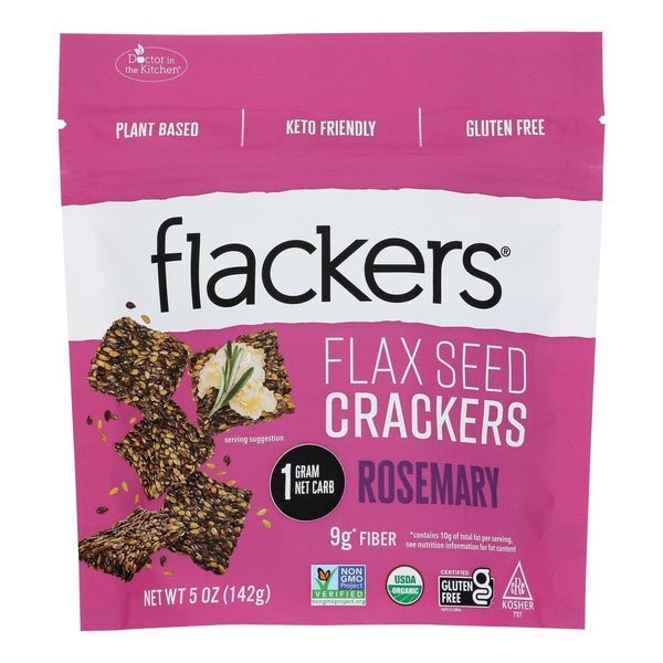 6-PACK OF Cracker Original Rosemary Flaxseed Doctor In The K 5 oz
