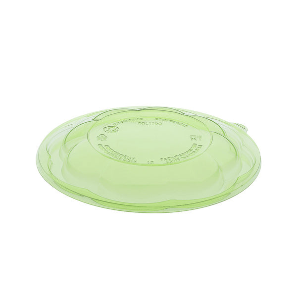 300-PACK OF Lid Togo Karat Earth PLA Dome Lid for 18-48 oz. PLA Salad Container, Green - 300 pcs
