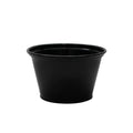2500-PACK OF Cup Sauce Karat 4oz PP Plastic Portion Cups - Black - 2,500 ct