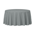 96-PACK OF Tablecover Plastic 84" Silver Round