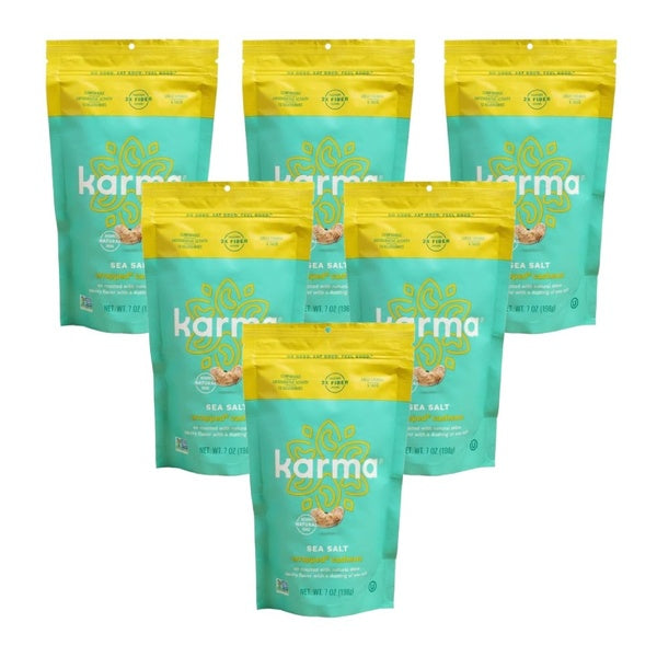 6-PACK OF Nut Cashew Sea Salt Wrapped Karma 7 oz