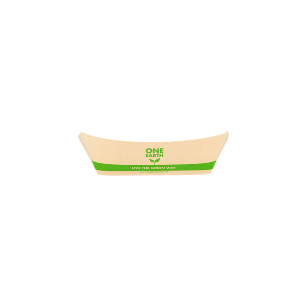 1000-PACK OF Tray Food Karat Earth 0.5 lb Bamboo Natural Food Tray , Generic Print - 1,000 pcs