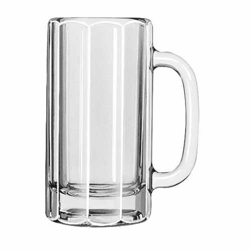12 OZ-PACK OF GLASS MUG PANELED