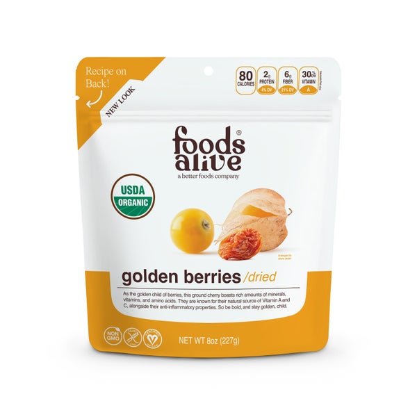 6-PACK OF Golden Berries Dried Organic, Foods Alive