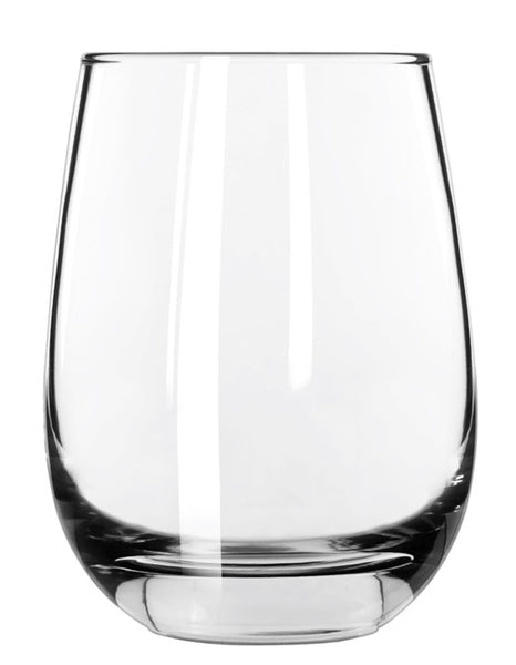 15 OZ-PACK OF GLASS WINE WHT STEMLESS