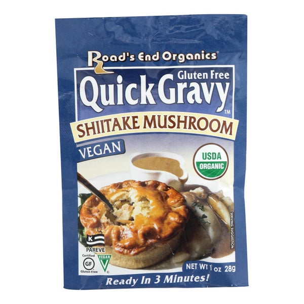 12-PACK OF Gravy Mushroom Shiitake Road's End Organics 1 fz