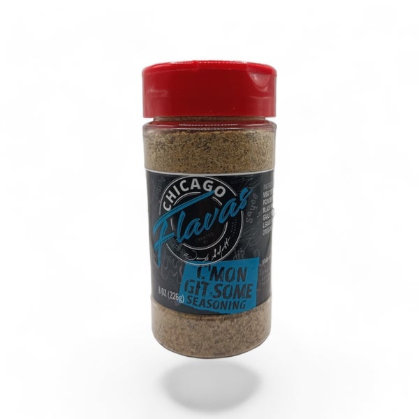 12-PACK OF SEASONING SPICE, All-Purpose Seasoning, Dry Sseasoning, Garlic, Cumin, Coriander Onion, Pork, Poultry, Fish Beef, Ribs, Roast, Lamb, Grill, Chicken, Steak, Burgers, Fried, Savory, Meat, C'MON GIT YOU SOME CHICAGO FLAVAS 12 Pack 8oz