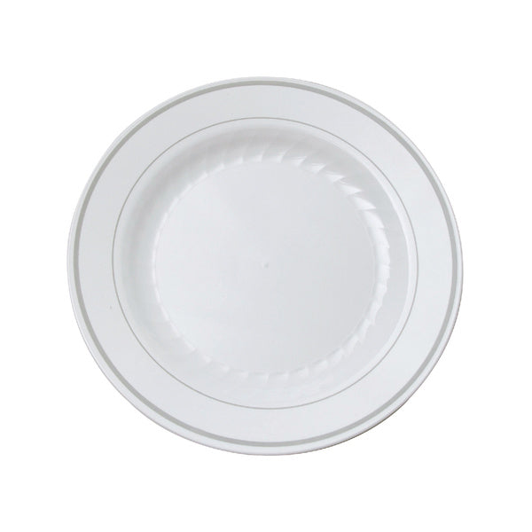 10-PACK OF PLATE PLAS MSTRPCE 7.5"W/SILVR
